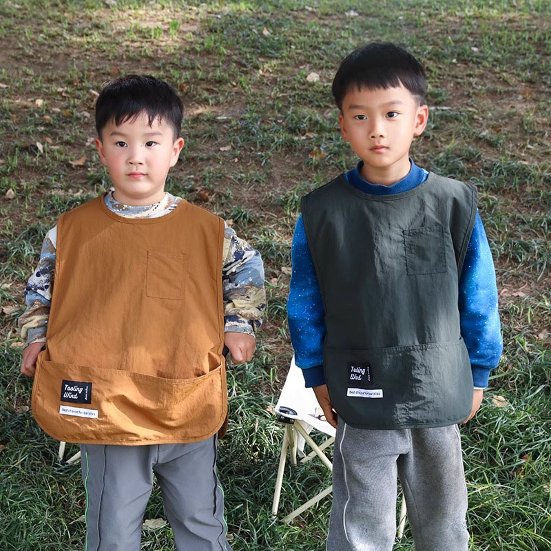 Camping Cooking And Drinking - Tablier imperméable à l'huile pour enfants