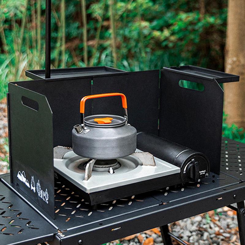Camping Cooking Wind Blocker - Pare-brise de camping pliable avec sac