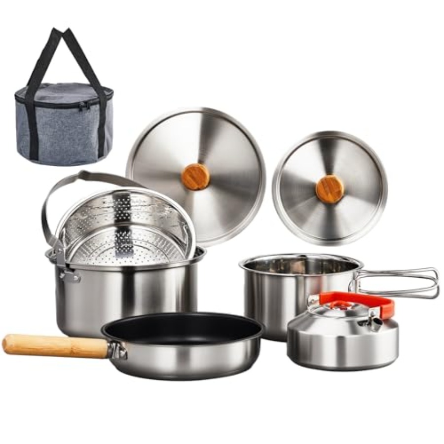 Camping Cooking Mess Kit - Ensemble de cuisine de camping, kit