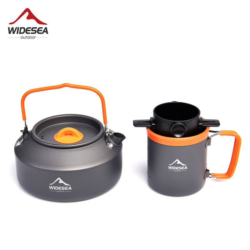 Camping Cooking Set With Kettle - ESEA-Ensemble d'ustensiles de cuisine de camping,