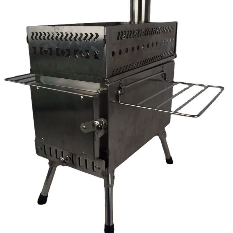 Camping Cooking Fire Pit - Poêle à bois pliable en acier
