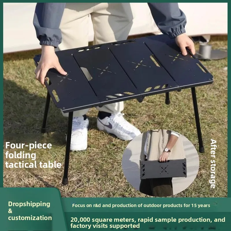 Camping Cooking Table Foldable - Table pliante en alliage d'aluminium, table