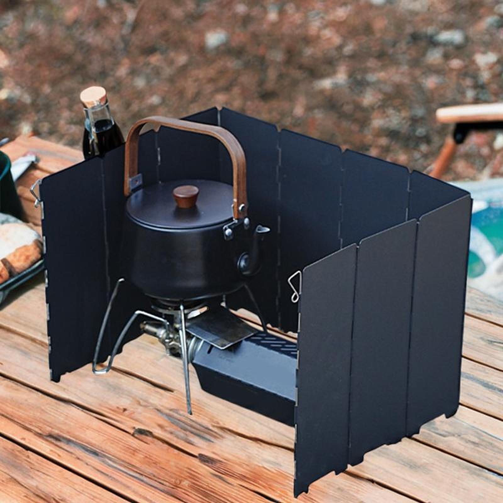 Camping Cooking Wind Blocker - Pare-vent de camping portable pliable, pare-vent