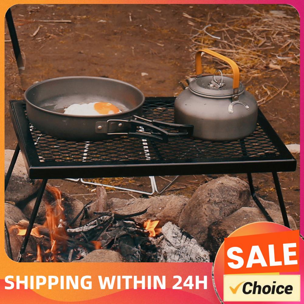 Camping Cooking Fire Pit - Grille de cuisson pliable pour feu