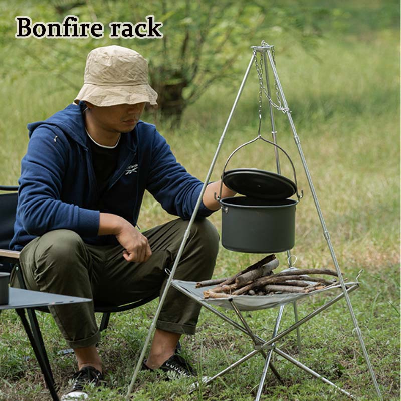 Camping Cooking Pot Tripod - Trépied de feu de joie de