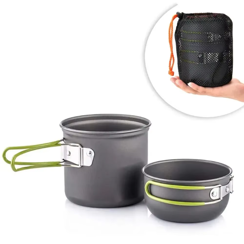 Camping Cooking Mess Kit - Ensemble de casseroles de camping ultralégères