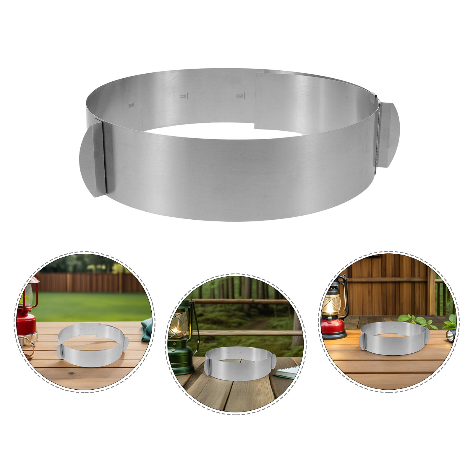 Camping Cooking Wind Blocker - Pare-vent réglable pour réchaud de camping