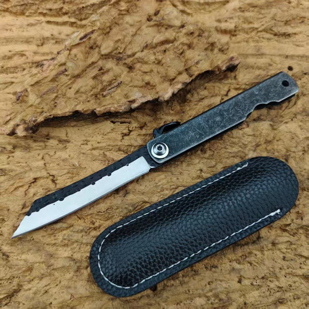 Camping Cooking Knife With Sheath - Couteau pliant Higonokami fait main avec