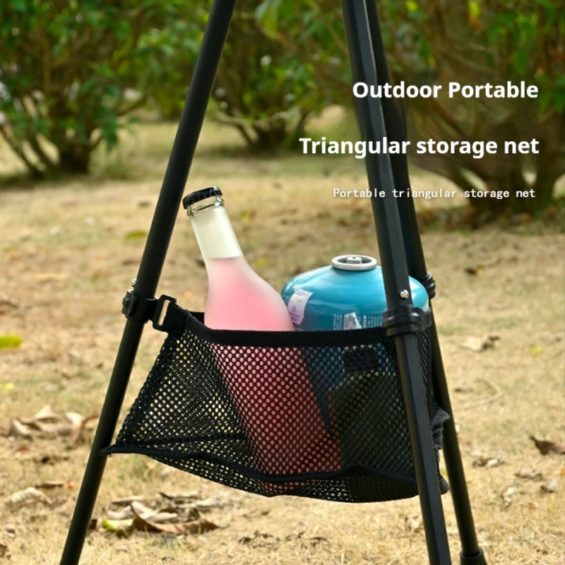 Camping Cooking Table Foldable - Filet de rangement triangulaire portable sous