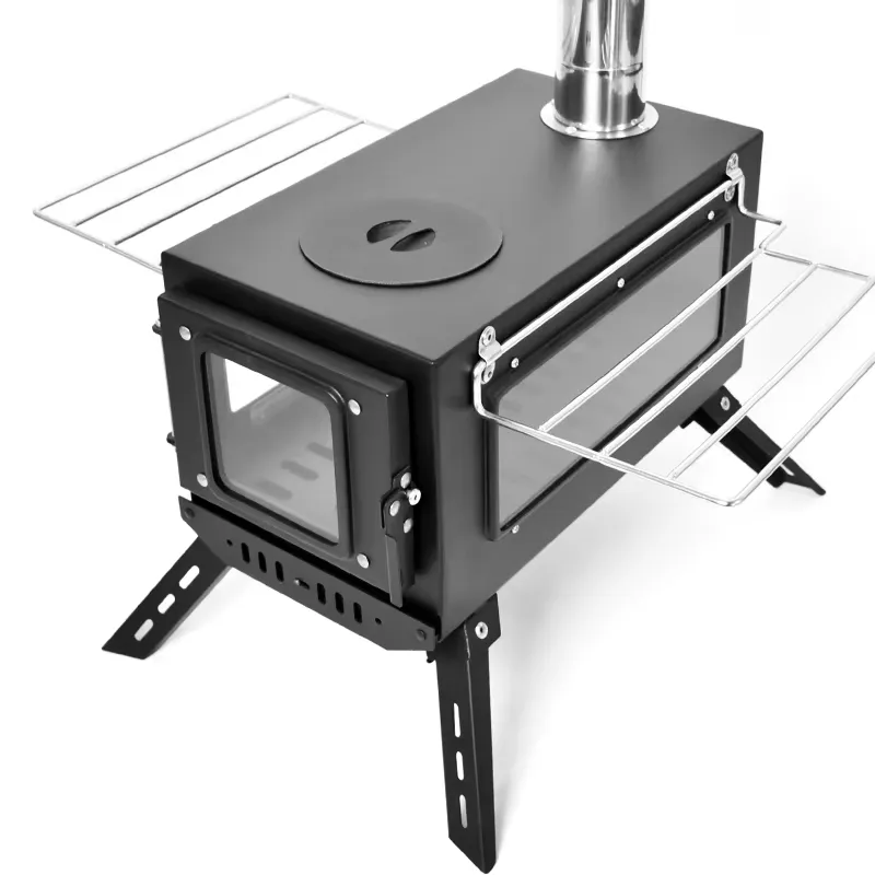 Camping Cooking And Drinking - Poêle de camping portable en acier