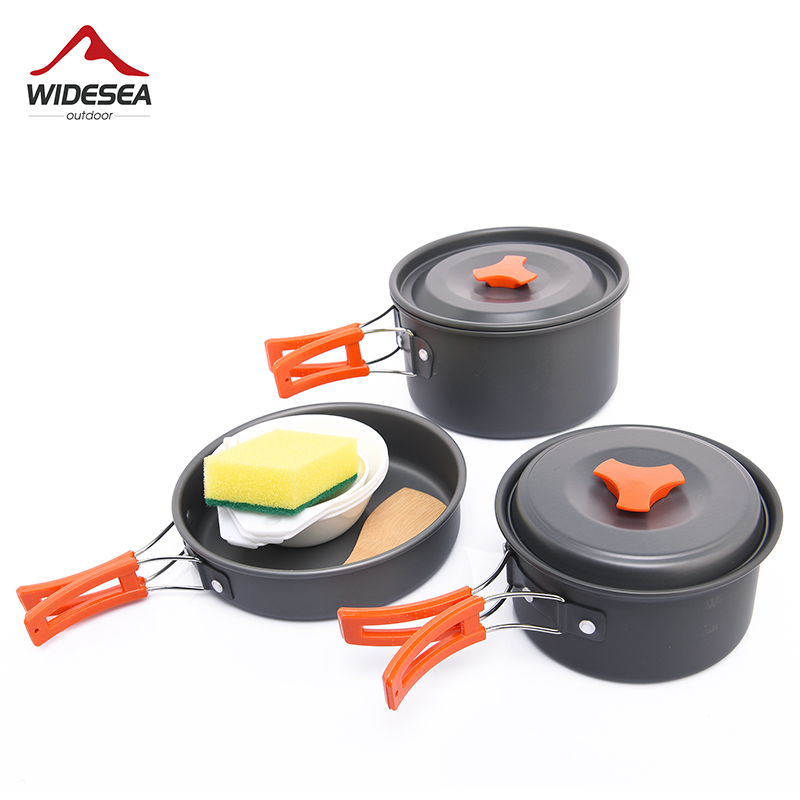 Camping Cooking Set With Kettle - Widesea Camping ensemble d'ustensiles de cuisine