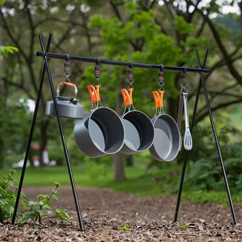 Camping Cooking Mess Kit - Ensemble de casseroles en aluminium antiadhésives