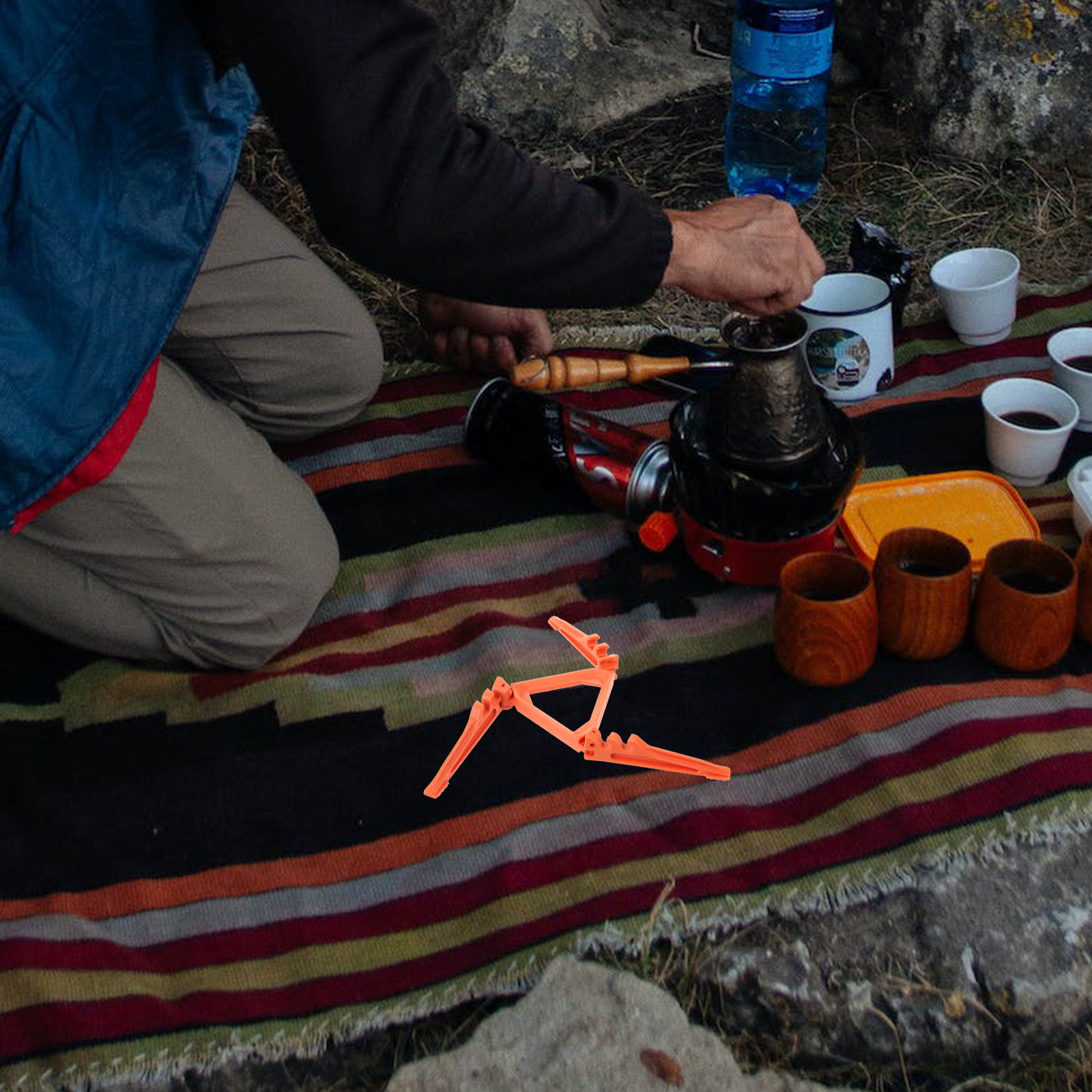 Camping Cooking Gas Stove Portable Tool - Support de réservoir de propane robuste