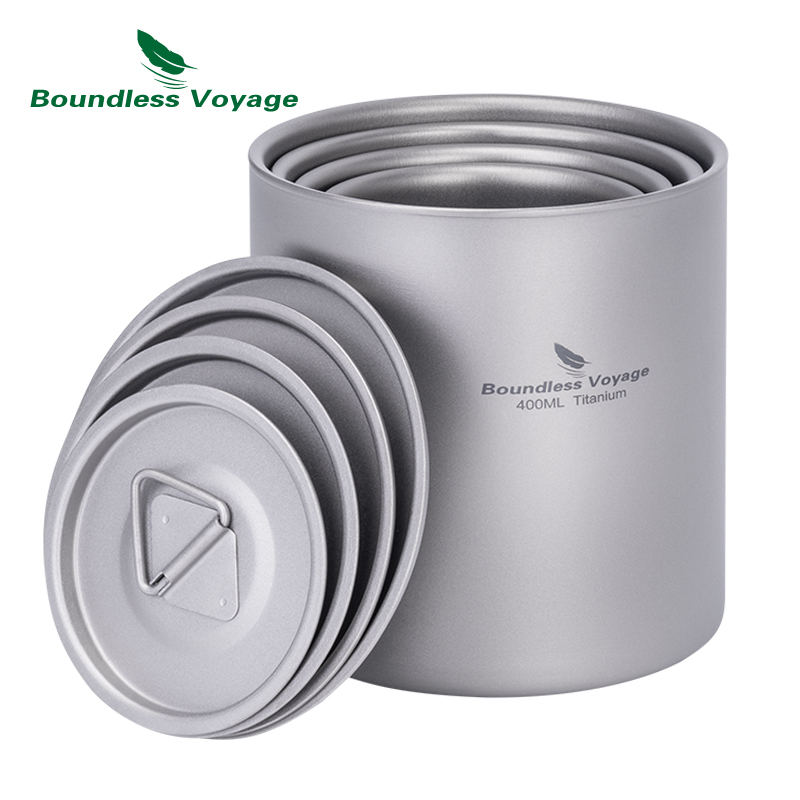 Camping Cooking Mug - Tasse à Double paroi en titane,