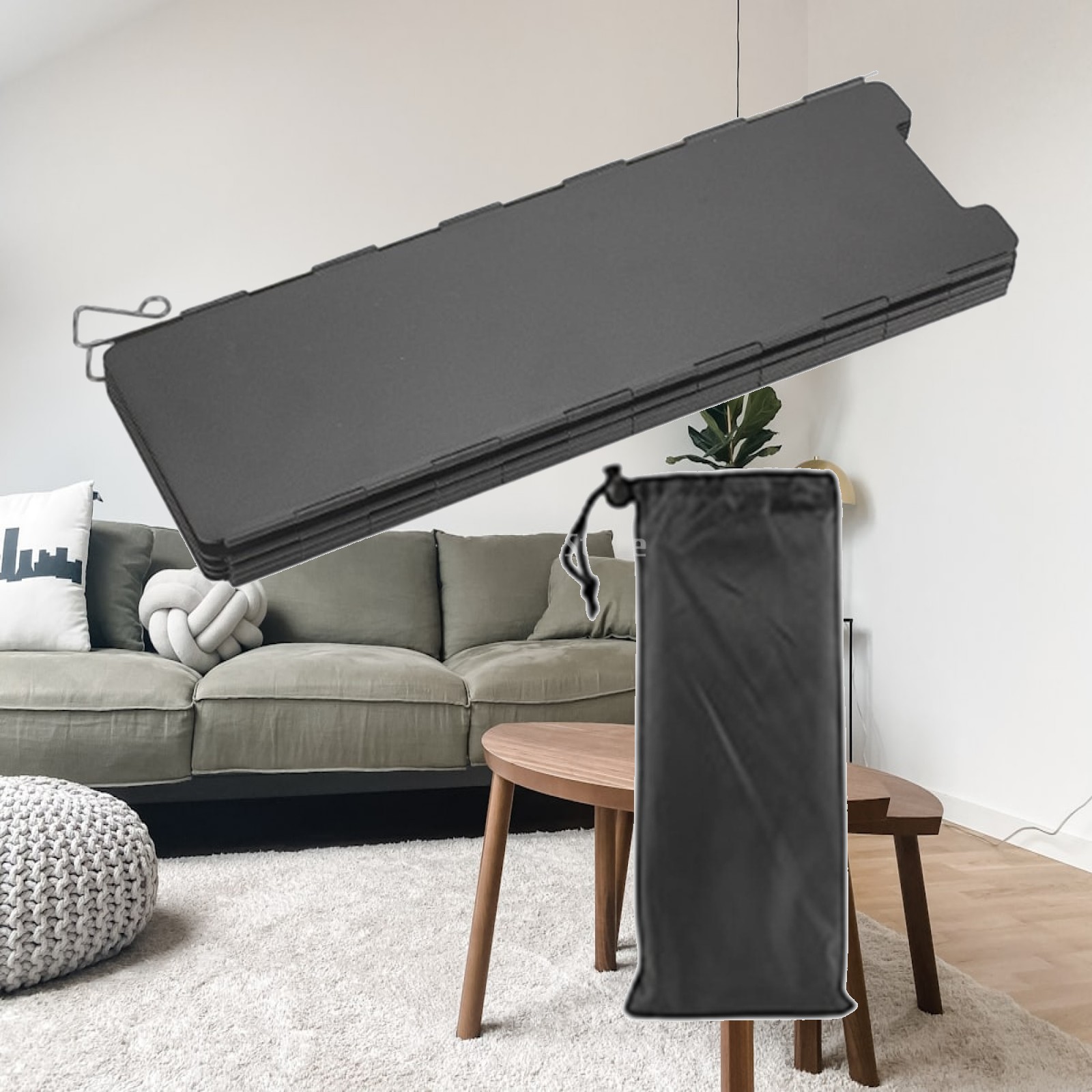 Camping Cooking Wind Blocker - Bouclier coupe-vent pliable en acier inoxydable
