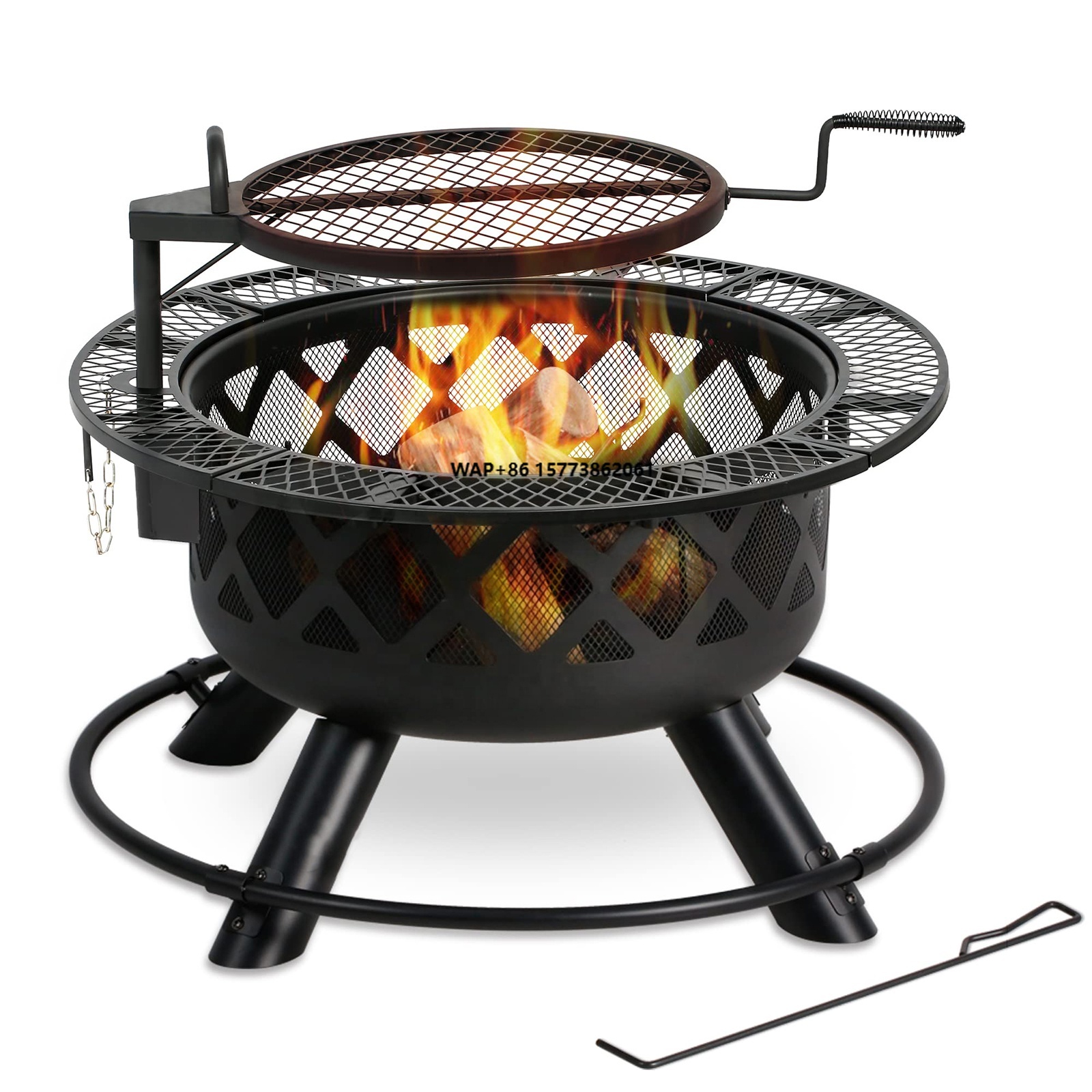 Camping Cooking Fire Pit - Grands foyer d'extérieur à bois, Patio,