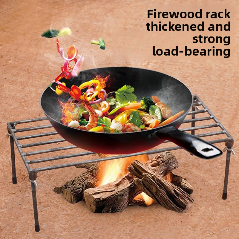 Camping Cooking Pot Tripod - Support de cuisson en acier pour