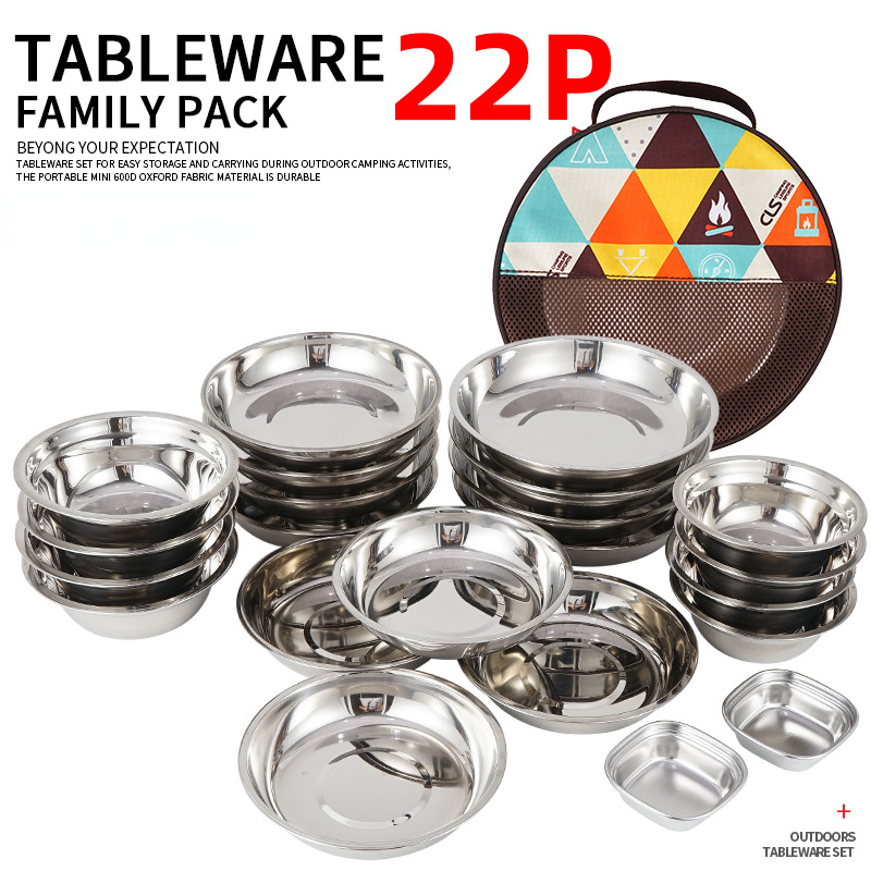 Camping Cooking Dining Set - Nouvel ensemble de vaisselle portable pour