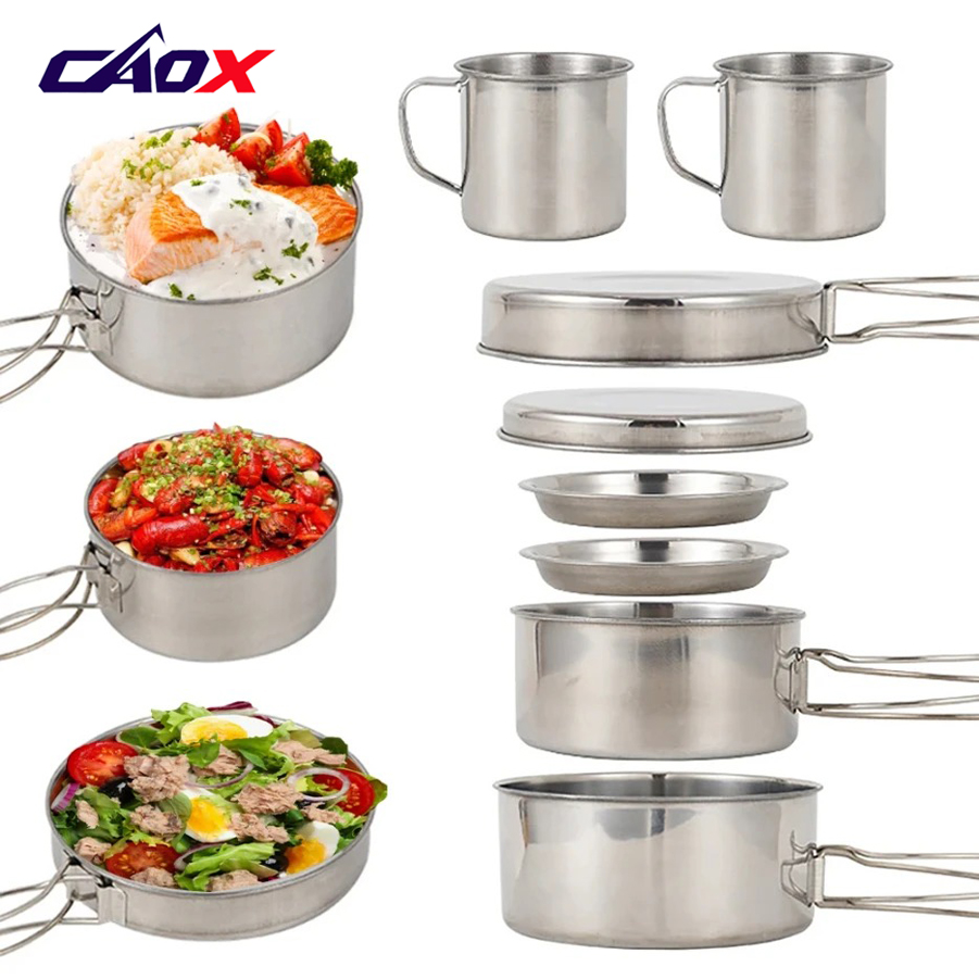 CAOX Ensemble de 8 ustensiles  - Camping Cooking Mess Kit avis et prix