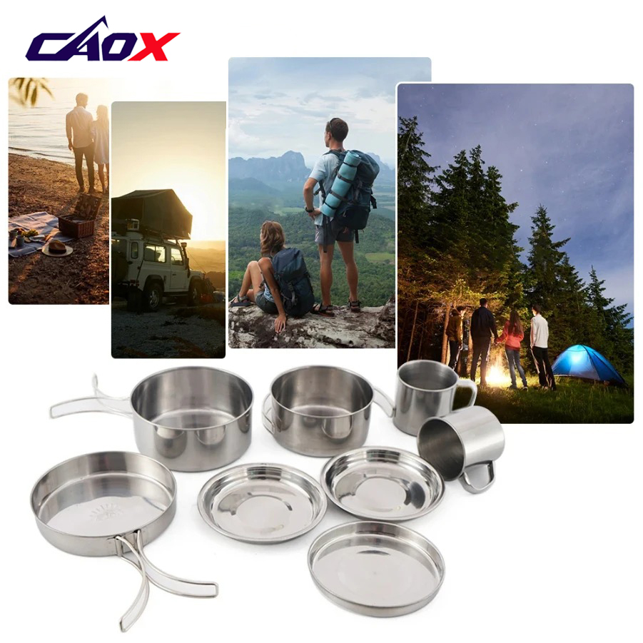 CAOX Ensemble de 8 ustensiles  - Camping Cooking Mess Kit avis et prix