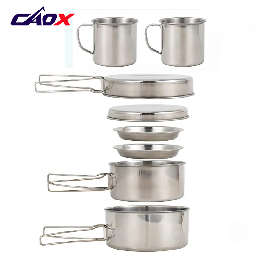 CAOX Ensemble de 8 ustensiles  - Camping Cooking Mess Kit avis et prix