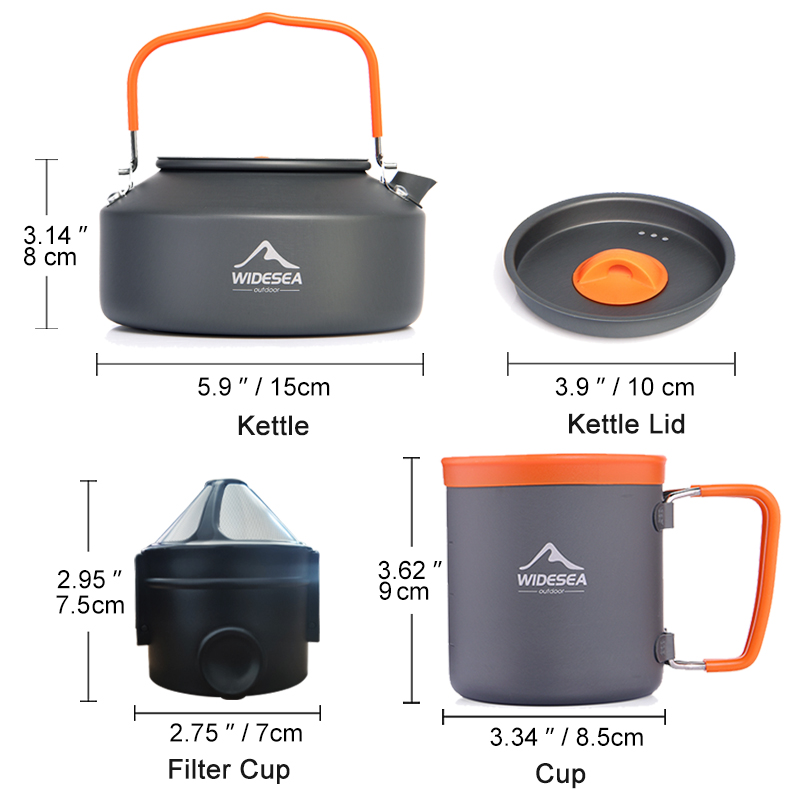 ESEA-Ensemble d'ustensiles de  - Camping Cooking Set With Kettle avis et prix