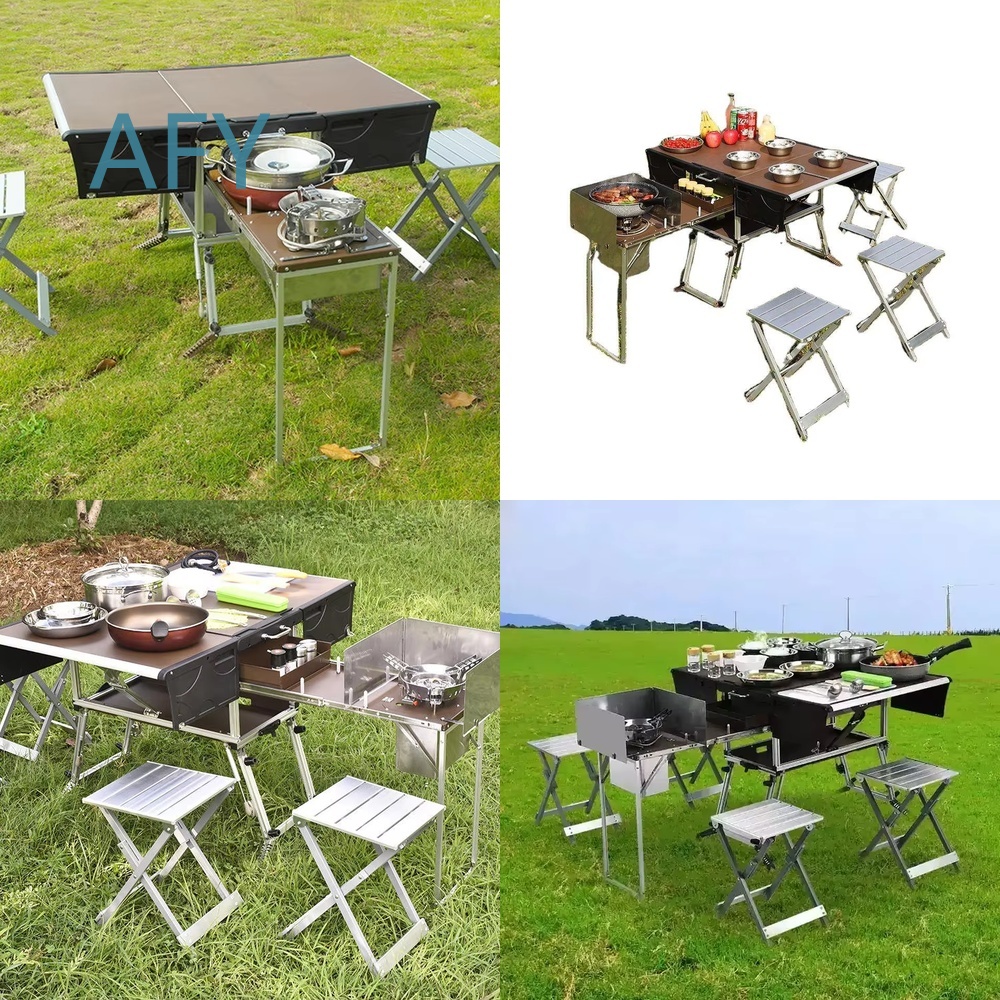Remorque alimentaire pliable p - Camping Cooking Dining Set avis et prix