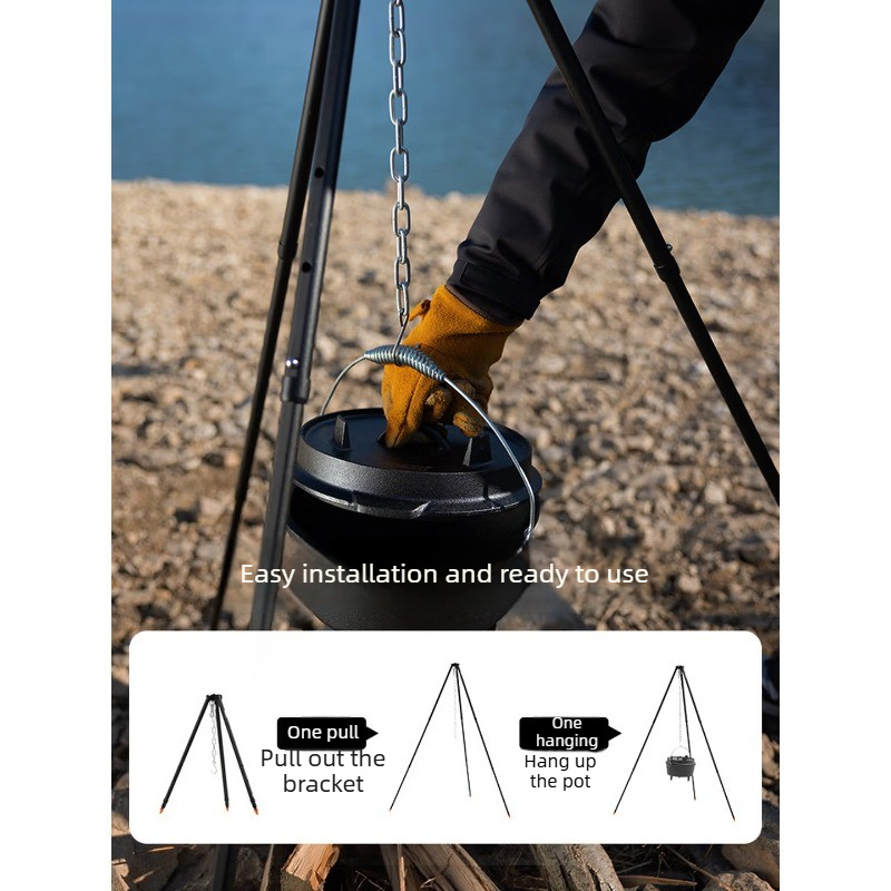 Support de pot suspendu en all - Camping Cooking Pot Tripod avis et prix