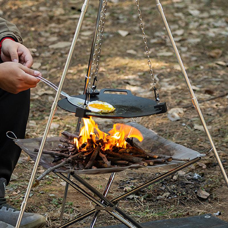 Trépied triangulaire en alumin - Camping Cooking Pot Tripod avis et prix