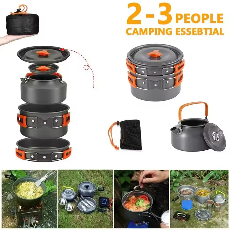 Ensemble de camping en alliage - Camping Cooking Set With Kettle avis et prix
