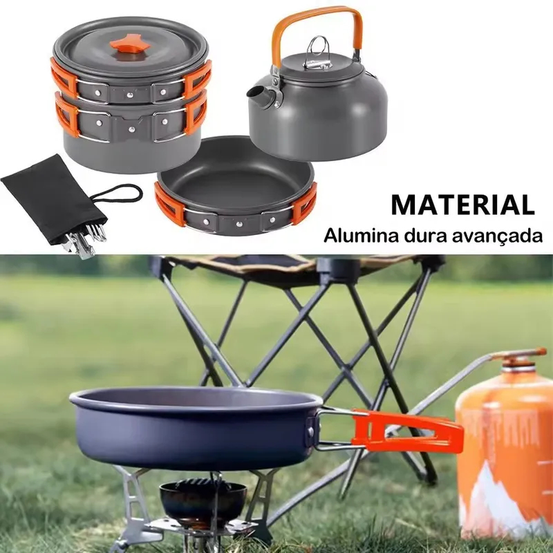 Ensemble de camping en alliage - Camping Cooking Set With Kettle avis et prix