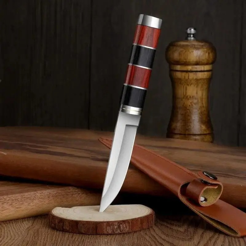 Couteau de barbecue en acier i - Camping Cooking Knife With Sheath avis et prix