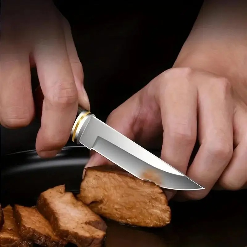 Couteau de barbecue en acier i - Camping Cooking Knife With Sheath avis et prix