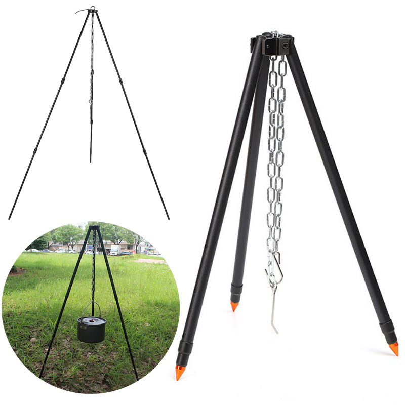 Trépied de camping pour pot su - Camping Cooking Pot Tripod avis et prix