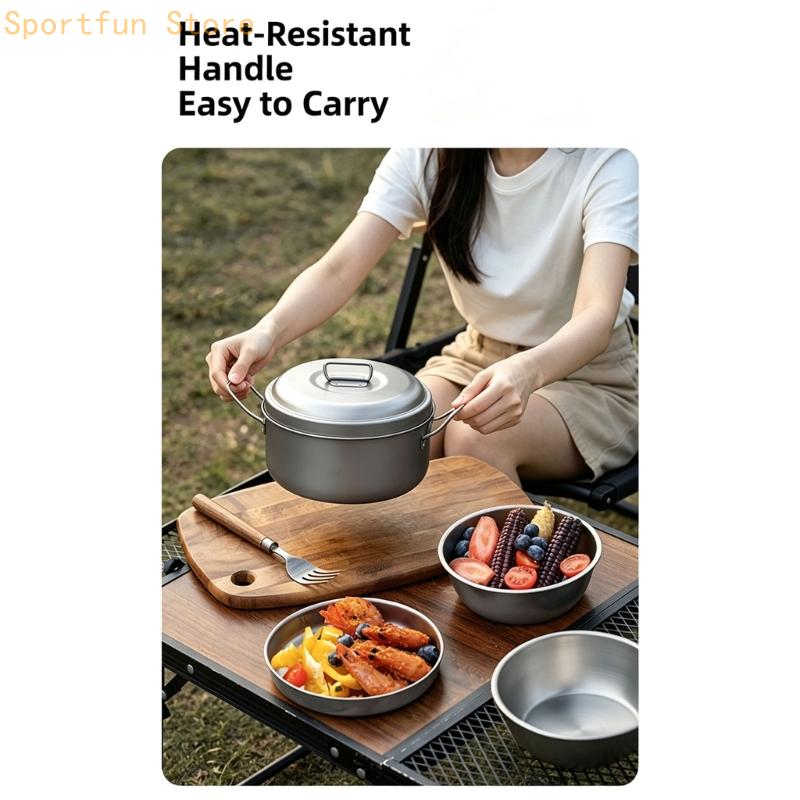 Groupe d'ustensiles cuisine po - Camping Cooking Dining Set avis et prix