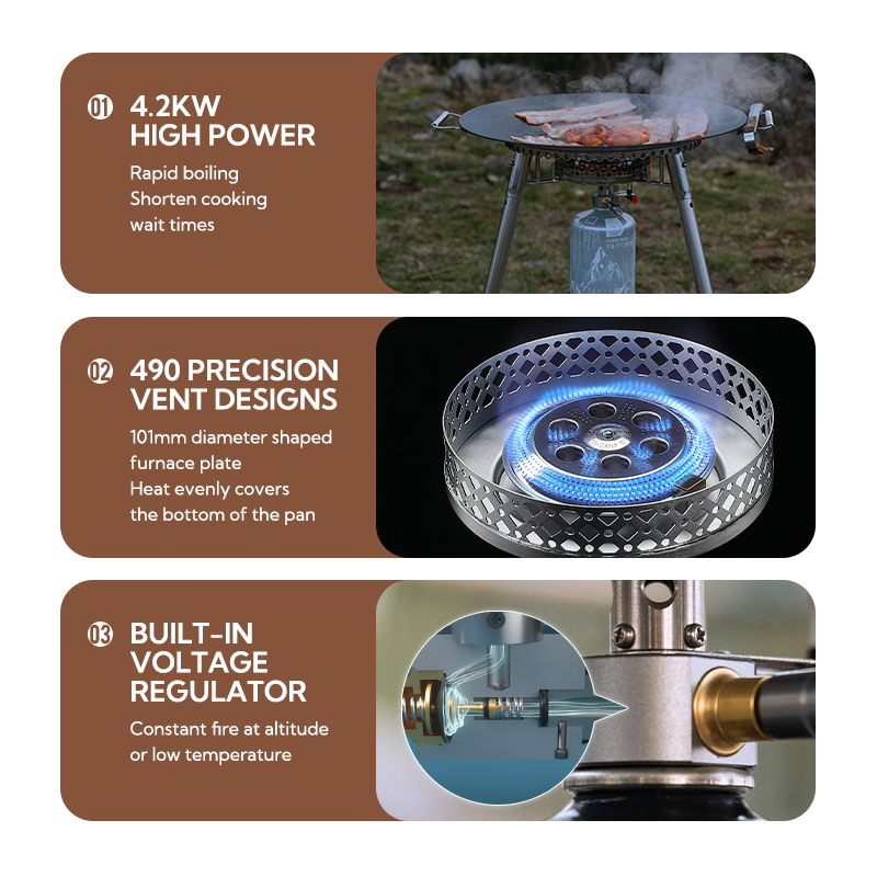 Campingmoon OD-4 alliage d'alu - Camping Cooking Propane avis et prix