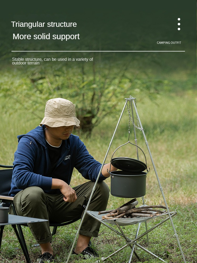 Trépied de feu de joie de camp - Camping Cooking Pot Tripod avis et prix