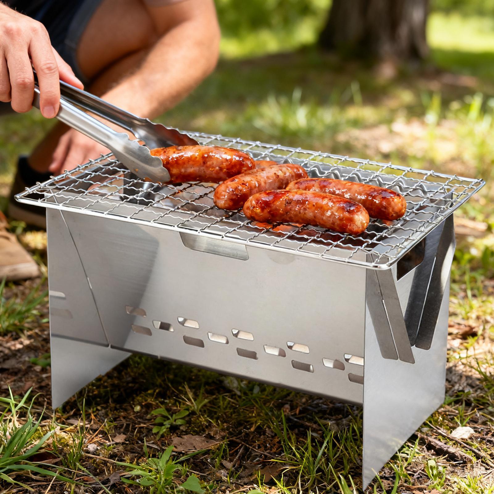 Grill à charbon de bois pliabl - Camping Cooking Fire Pit avis et prix
