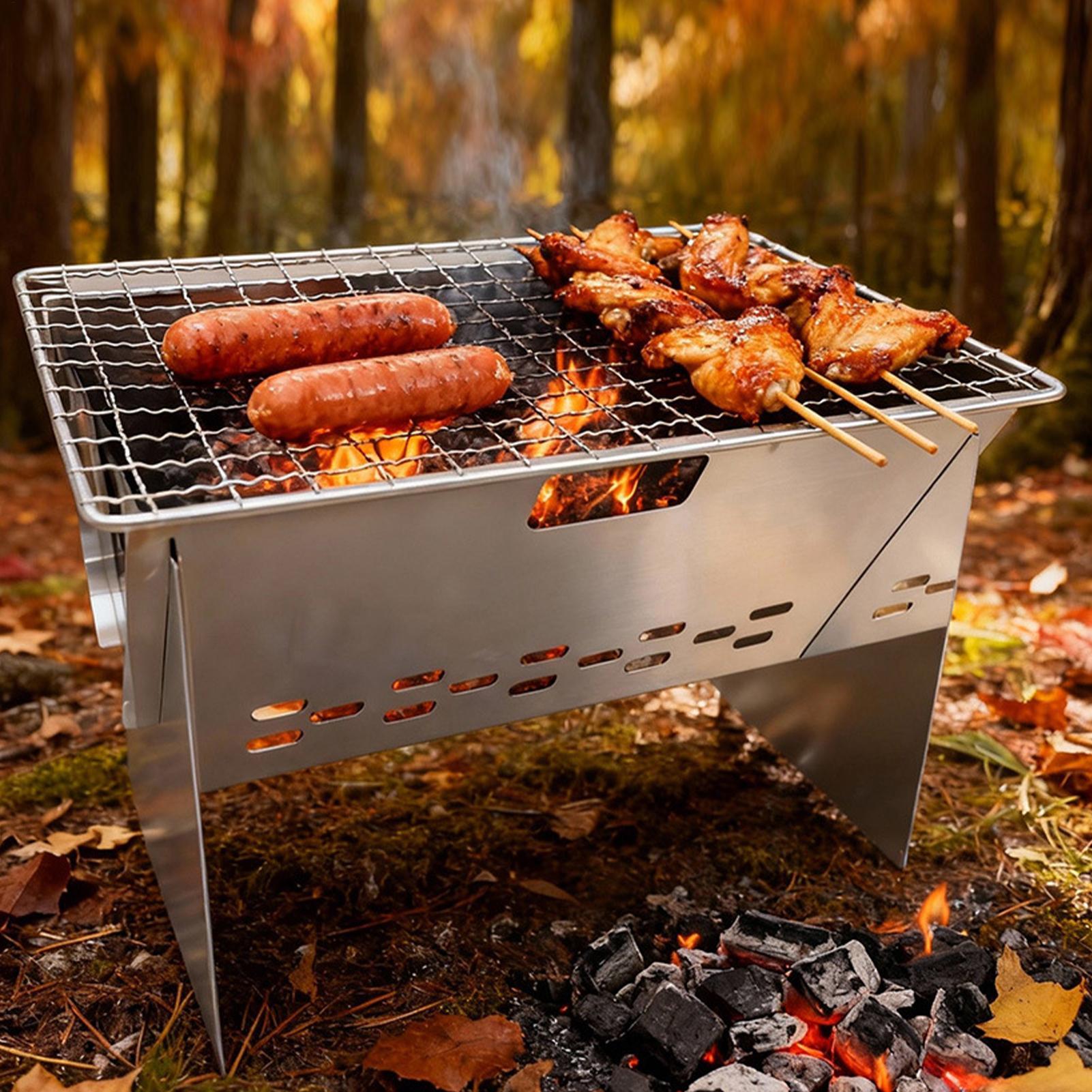 Grill à charbon de bois pliabl - Camping Cooking Fire Pit avis et prix