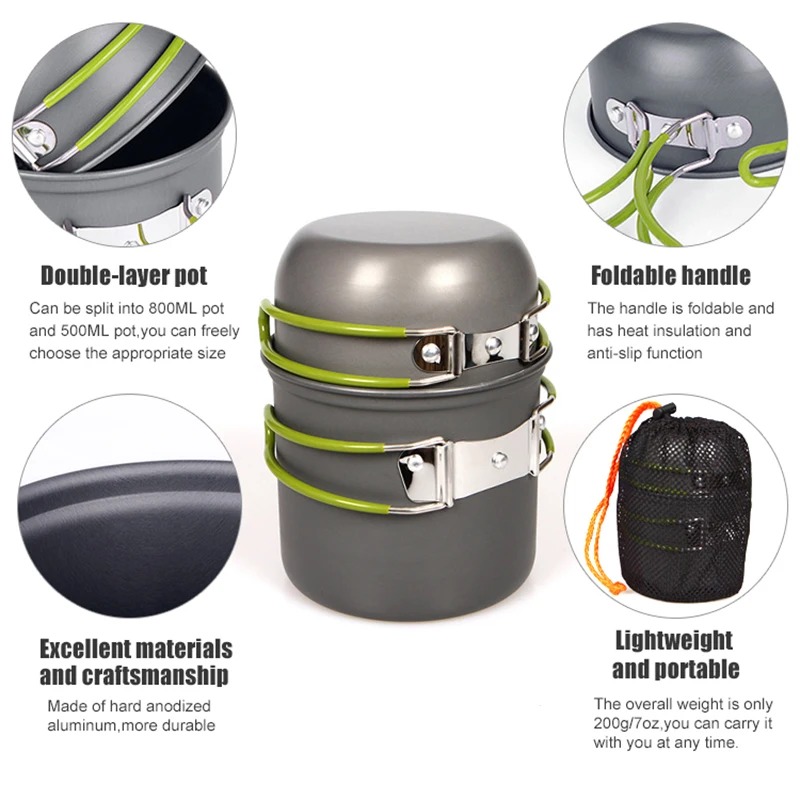 Kit de cuisine de camping ultr - Camping Cooking Mess Kit avis et prix