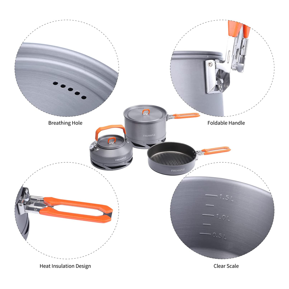 Fire Maple Camping Ustensiles  - Camping Cooking Set With Kettle avis et prix
