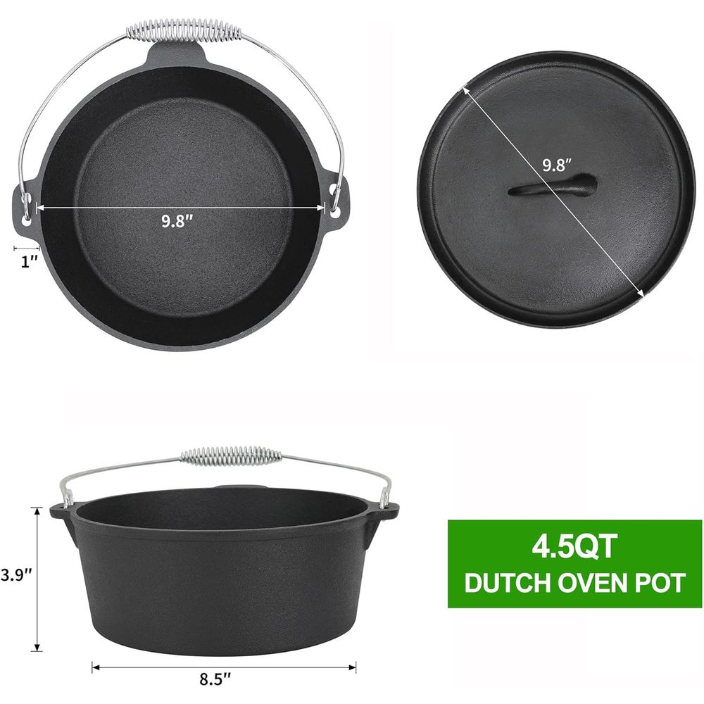 Ensemble de cuisson 8 pièces e - Camp Dutch Oven Cast avis et prix