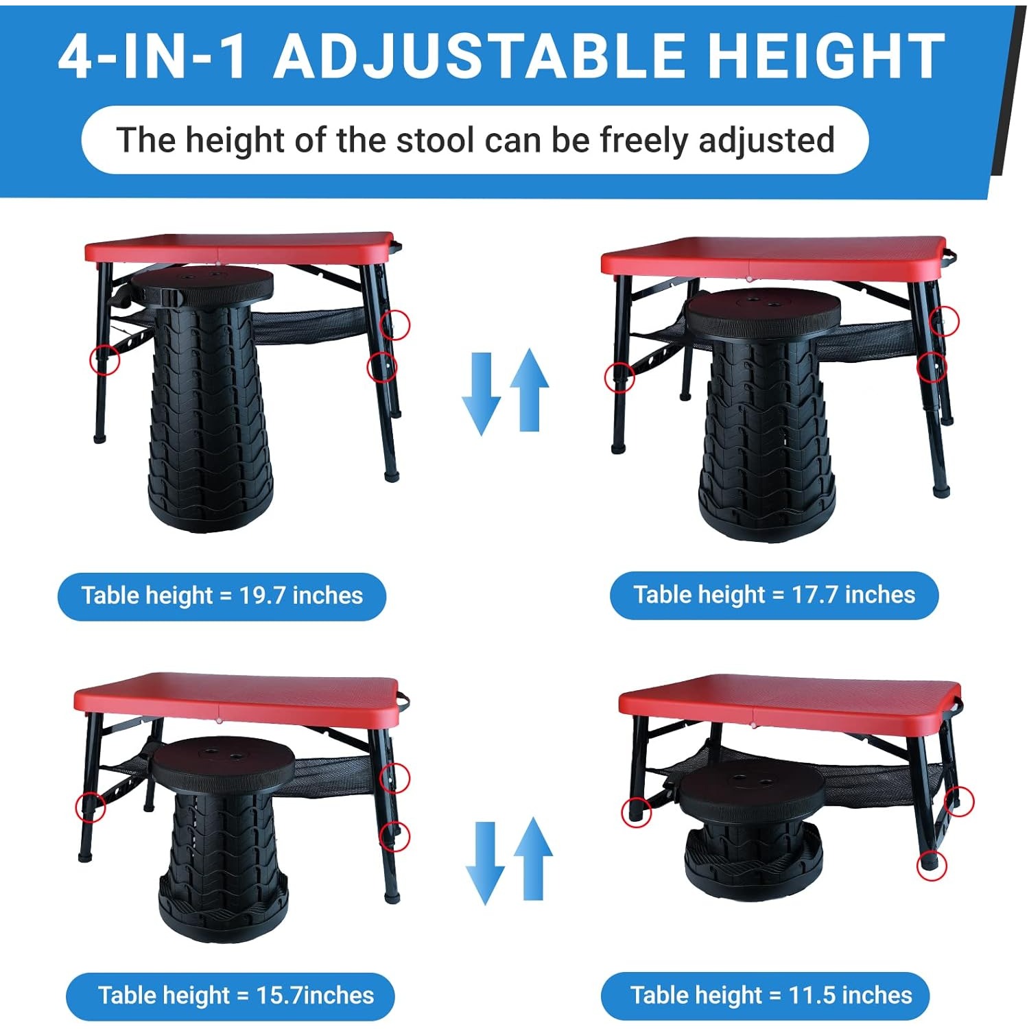Ensemble Table et tabourets pl - Camping Cooking Table Foldable avis et prix