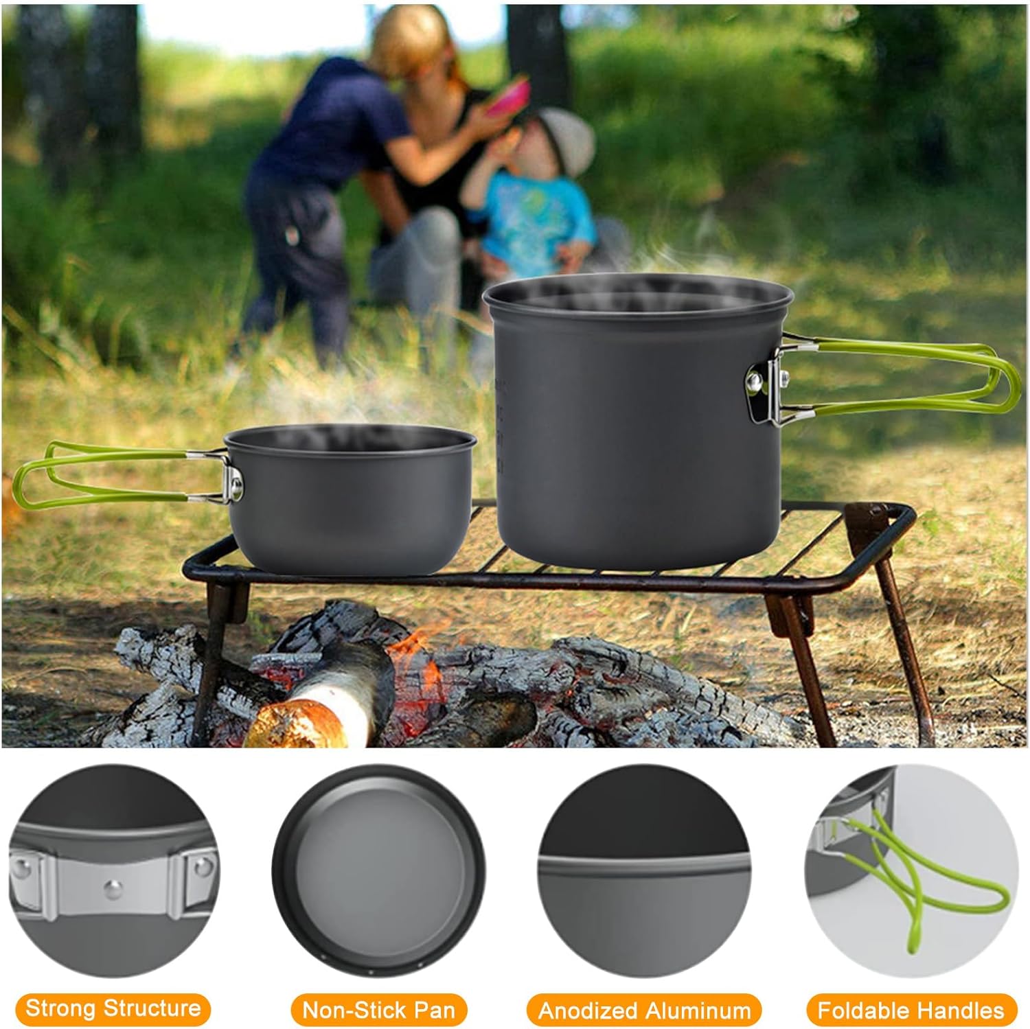 Kit de cuisine de camping, équ - Camping Cooking Mess Kit avis et prix